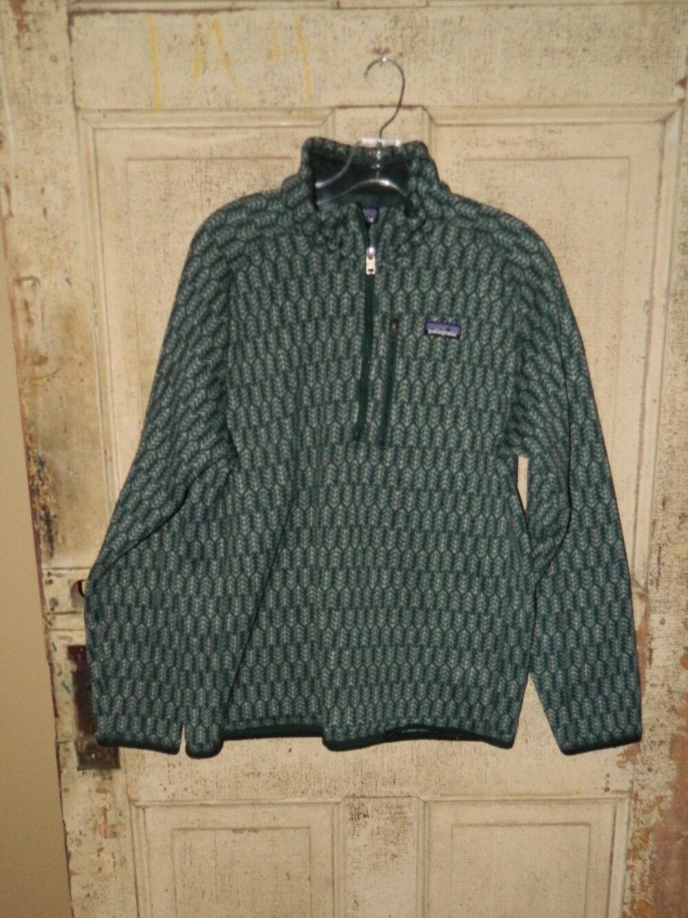 Patagonia Better Sweater Pullover Green Pine Northern Fleece Rare Sz L - Picture 1 of 5